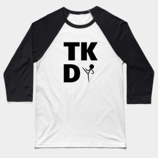 TKD Box Kick Baseball T-Shirt