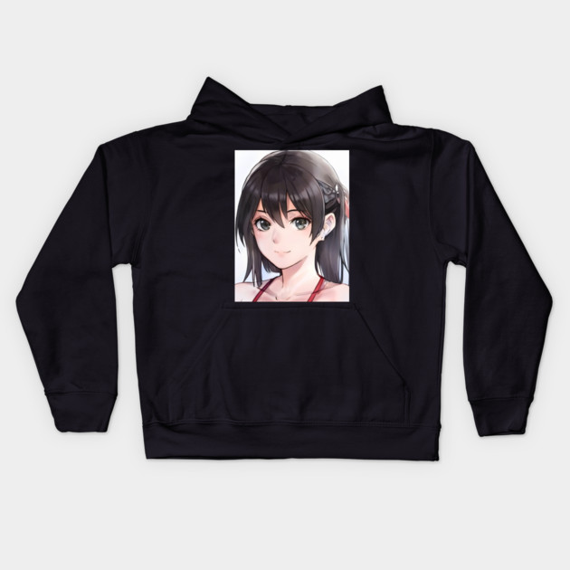 Teen school anime girl Kids Hoodie by animegirlnft
