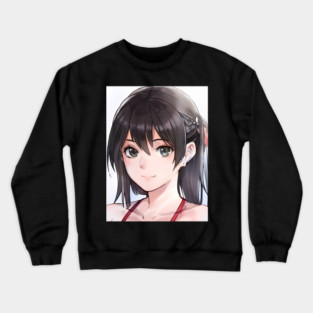 Teen school anime girl Crewneck Sweatshirt