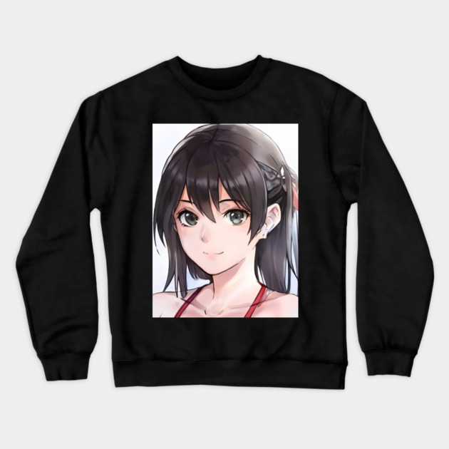 Teen school anime girl Crewneck Sweatshirt by animegirlnft