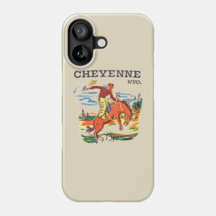 Vintage 70s Style Cheyenne, Wyoming Phone Case