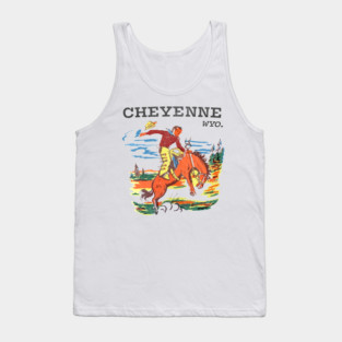 Vintage 70s Style Cheyenne, Wyoming Tank Top