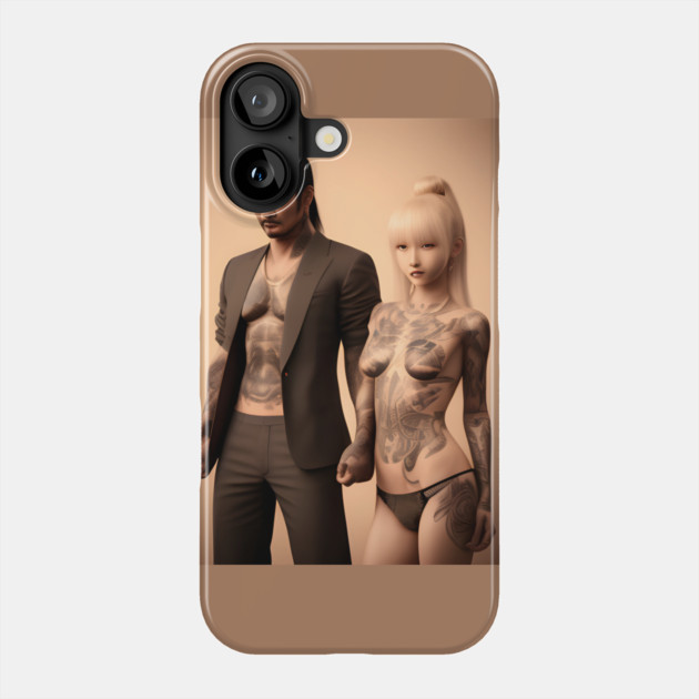 Couple Tattoo design Phone Case by animegirlnft