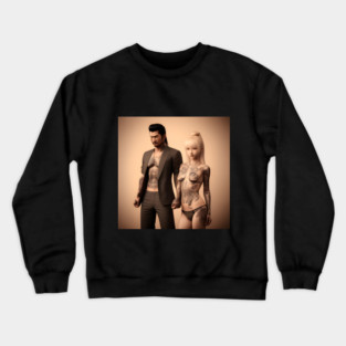Couple Tattoo design Crewneck Sweatshirt