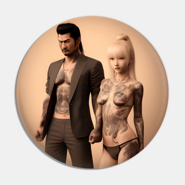 Couple Tattoo design Pin by animegirlnft