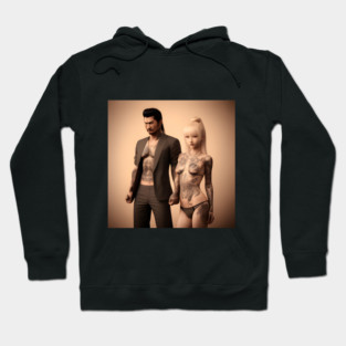 Couple Tattoo design Hoodie
