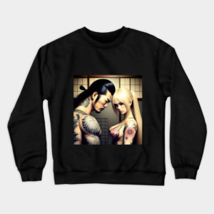 Tattoo Japanese couple Crewneck Sweatshirt