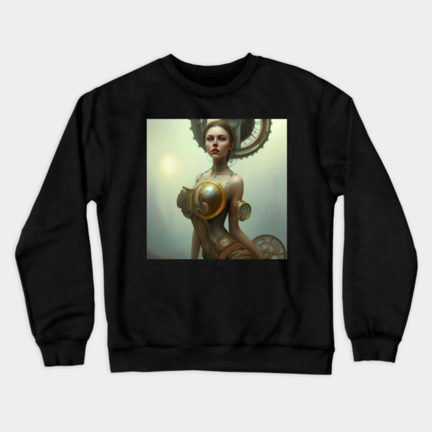 steampunk victorian woman Crewneck Sweatshirt by animegirlnft