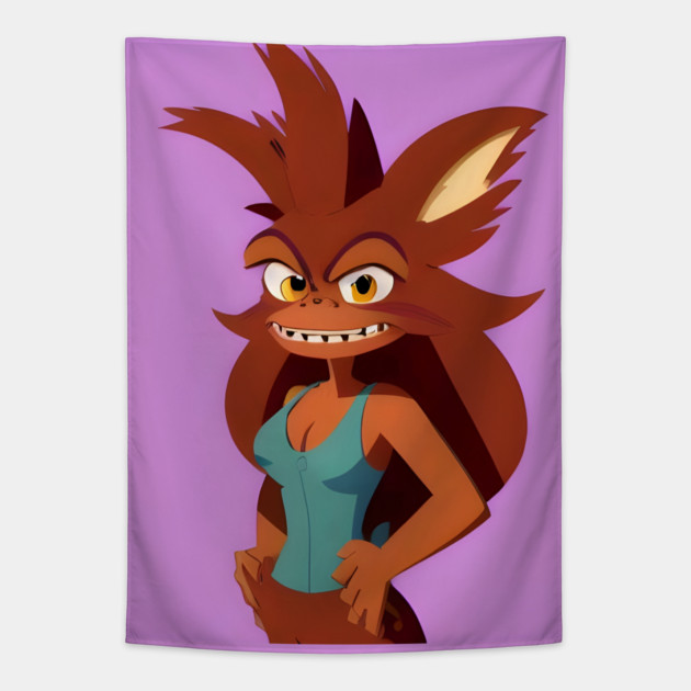 Cartoon Animal Funny Tapestry by animegirlnft