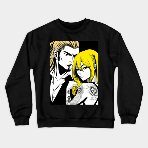 Manga Anime Boyfriend Girlfriend Crewneck Sweatshirt by animegirlnft