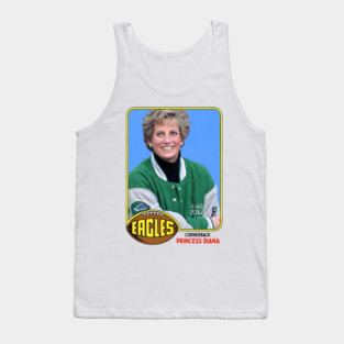 Princess Diana --- Retro Football Card Design Tank Top
