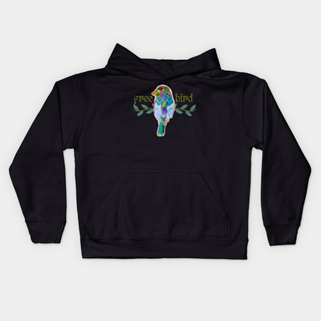 free bird Kids Hoodie by karenpaytonart