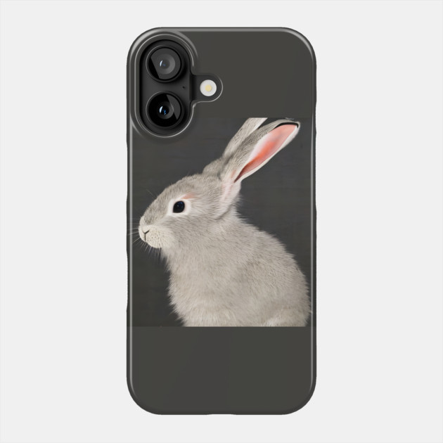 Cute grey rabbit bunny Hare Phone Case by animegirlnft
