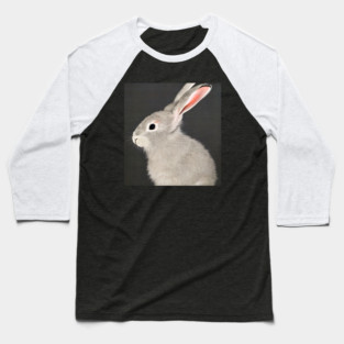 Cute grey rabbit bunny Hare Baseball T-Shirt
