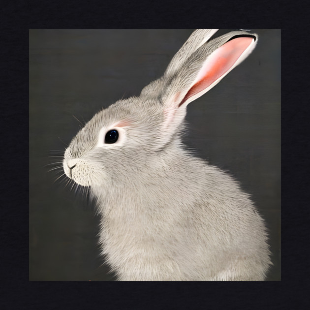 Cute grey rabbit bunny Hare by animegirlnft