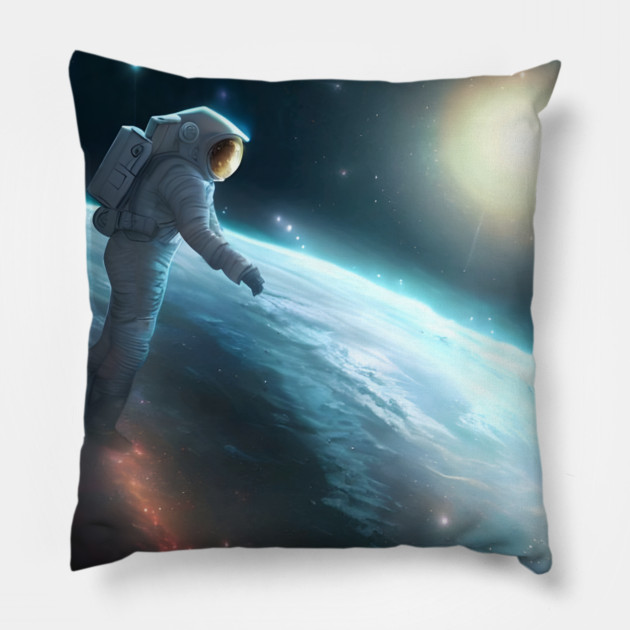 Moon Spaceman Astronaut Pillow by animegirlnft