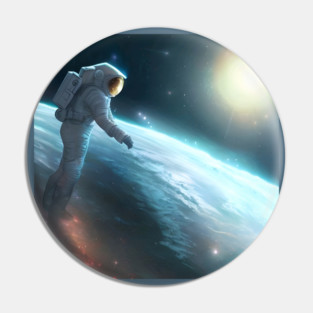 Moon Spaceman Astronaut Pin