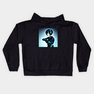 Electri Girl Hear Music Kids Hoodie