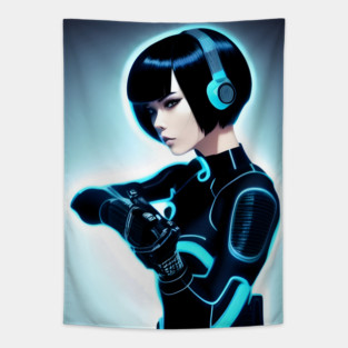 Electri Girl Hear Music Tapestry