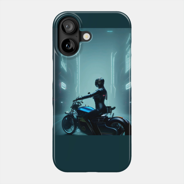 Sportwoman With Motorcyles Phone Case by animegirlnft