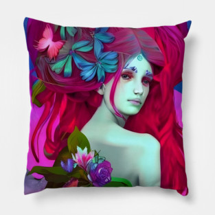 Beautiful fairy lady Pillow