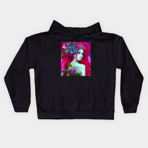 Beautiful fairy lady Kids Hoodie by animegirlnft