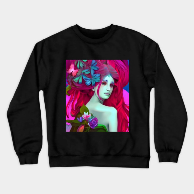 Beautiful fairy lady Crewneck Sweatshirt by animegirlnft