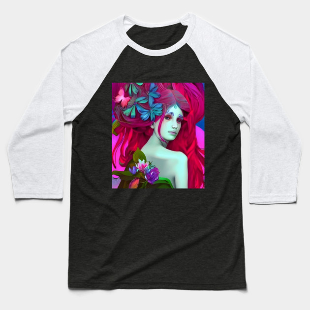 Beautiful fairy lady Baseball T-Shirt by animegirlnft