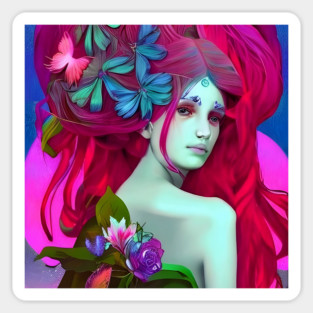 Beautiful fairy lady Sticker