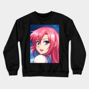 Cute pink hair anime girl Crewneck Sweatshirt
