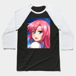 Cute pink hair anime girl Baseball T-Shirt
