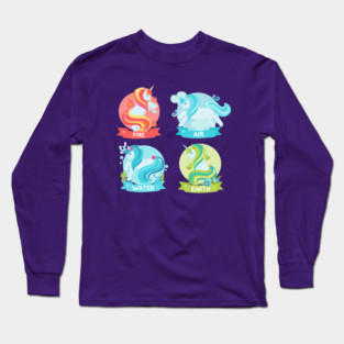 Elemental Unicorns Long Sleeve T-Shirt