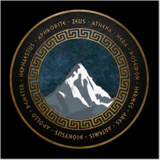 Ancient Greek Gods and Goddesses the 12 Olympian Gods of Greece Posters and Art