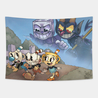 The Cuphead Show 1st Anniversary Tapestry