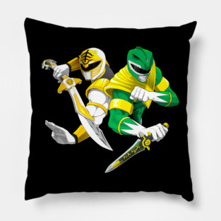 Green and White Power Rangers Pillow