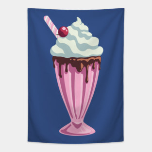 Strawberry Milkshake Tapestry