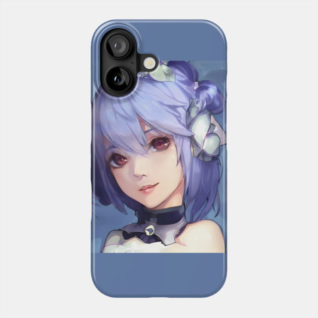 Anime Blue Hair Phone Case by animegirlnft