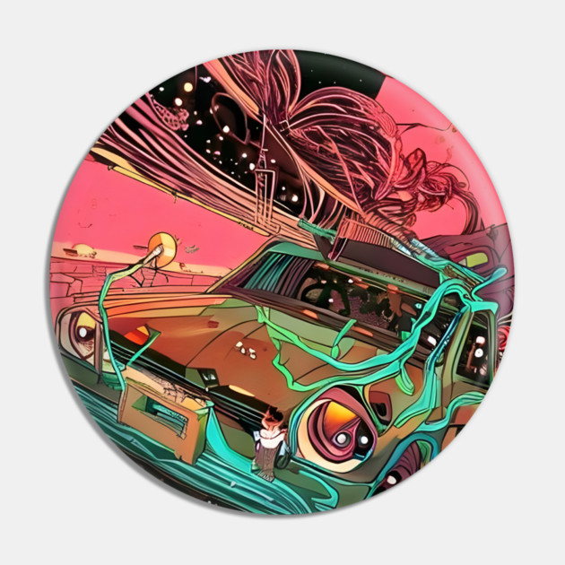 Cartoon 70s Car Heritage Pin by animegirlnft