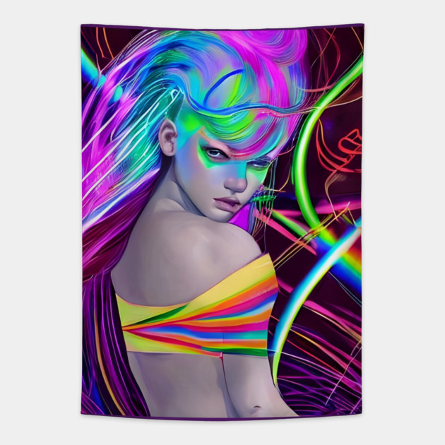 Anime Band Music Manga Style Tapestry by animegirlnft