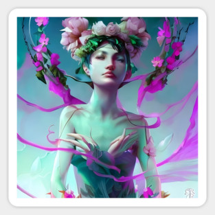 Anime Girl Romantic Manga Sticker