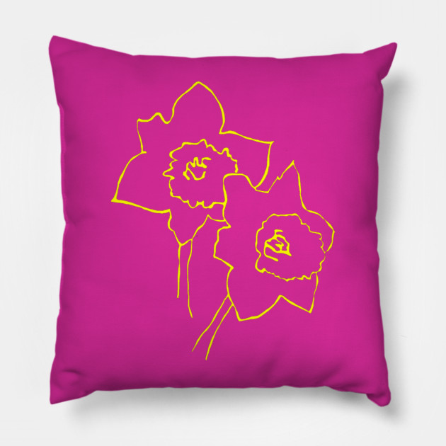 Early Spring Daffodils Pillow by DonWillisJrArt