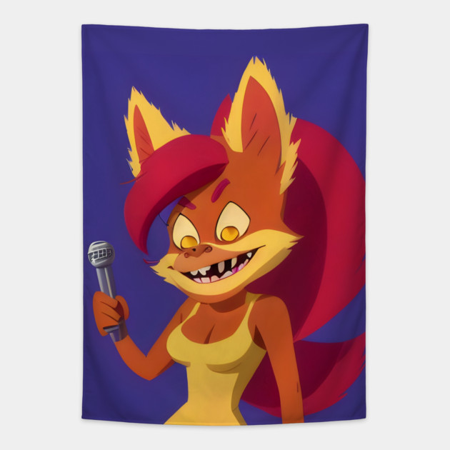 Squirrel Mom Would to Speech Tapestry by animegirlnft