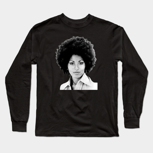 Pam Grier, Sexy Black Woman Long Sleeve T-Shirt by UrbanLifeApparel