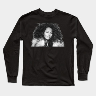 Pam Grier, Retro, Vintage Long Sleeve T-Shirt