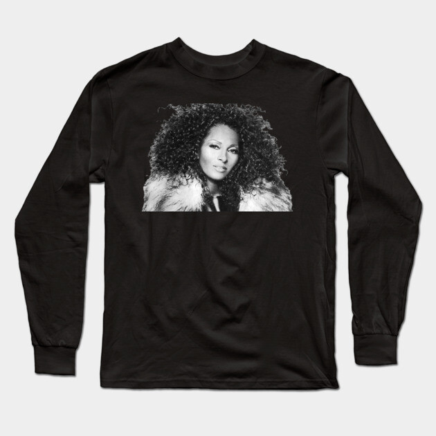 Pam Grier, Retro, Vintage Long Sleeve T-Shirt by UrbanLifeApparel