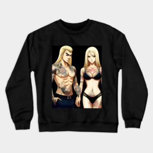 Tatoo Anime Couple Crewneck Sweatshirt