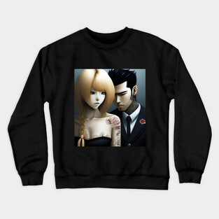 Cute young Asian couples Crewneck Sweatshirt