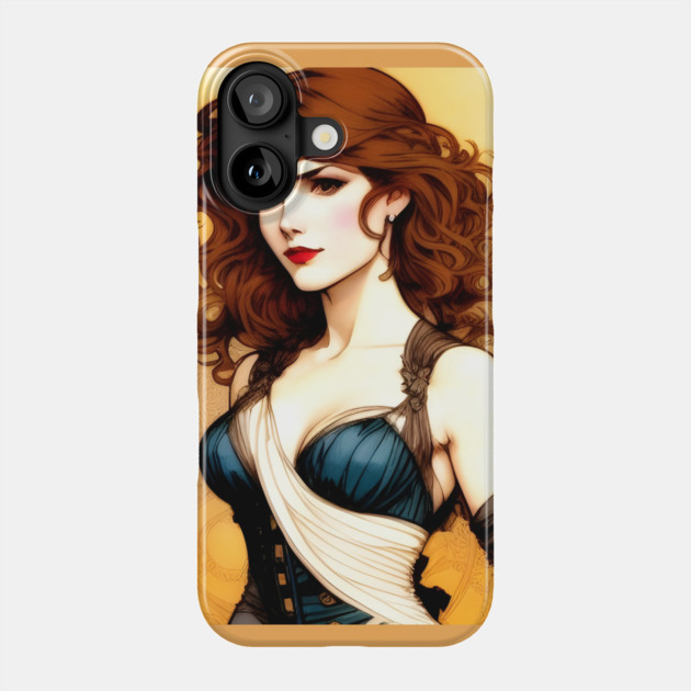 Beautiful sexy redhead lady Phone Case by animegirlnft