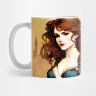 Beautiful sexy redhead lady Mug