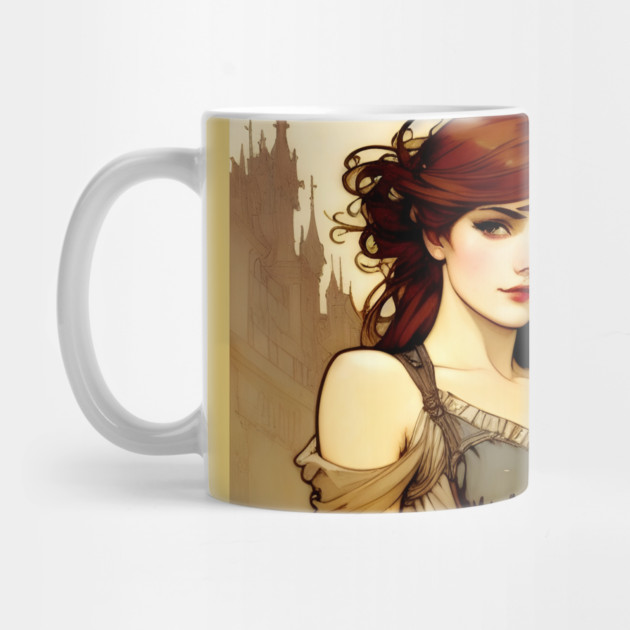 Sexy red haired woman by animegirlnft